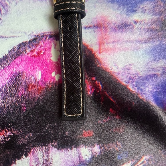 New! Black and Purple Lips Tote Bag with Art Design - Picture 3 of 4